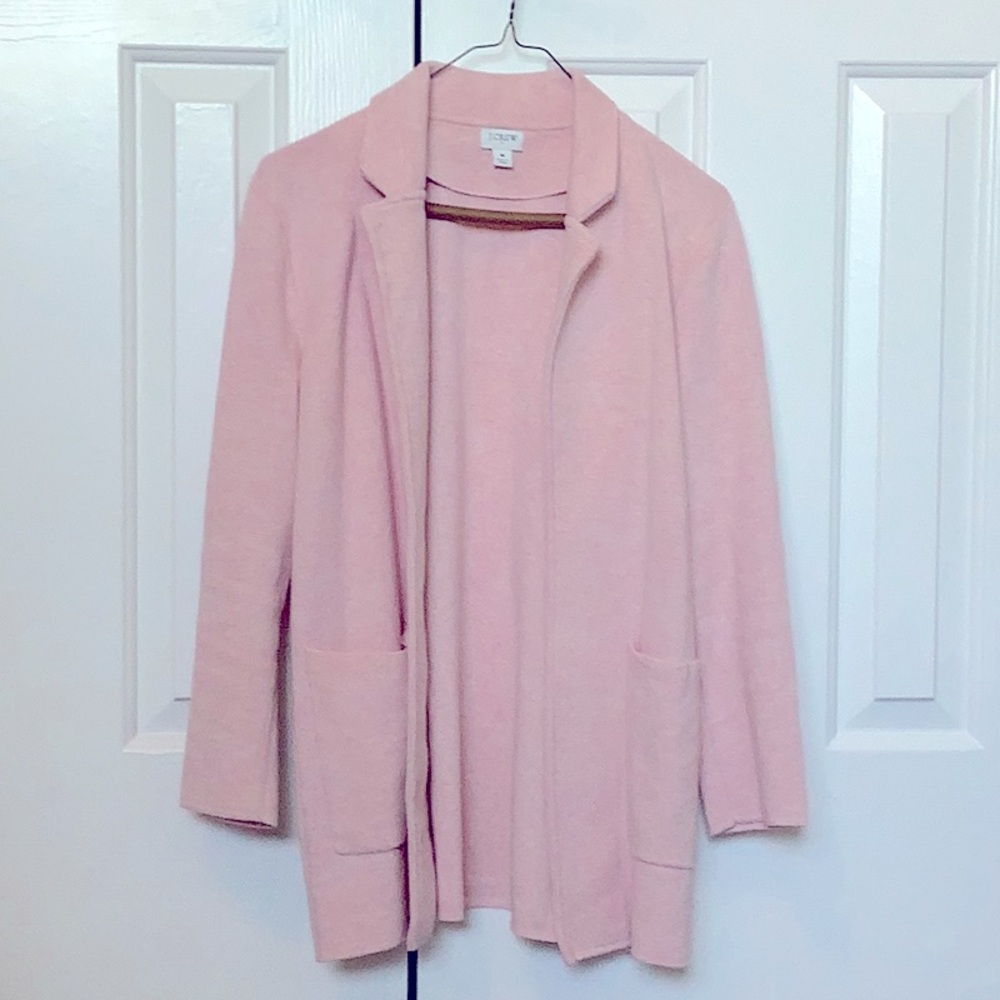 Cute pink sweater blazer from J Crew Factory